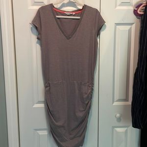 Athleta cap sleeve ruched dress.